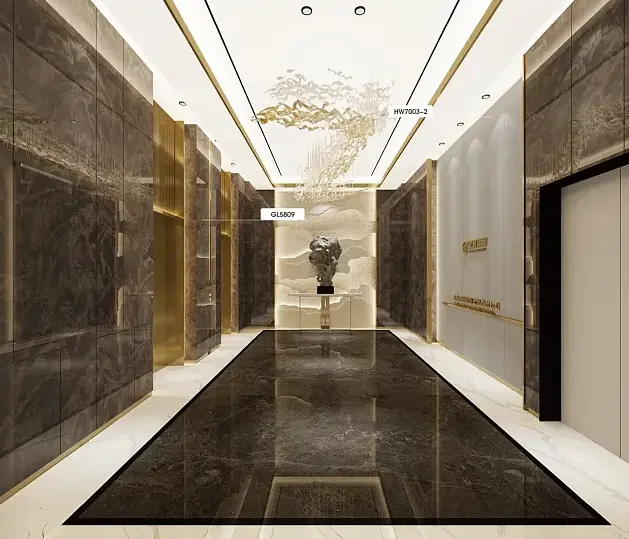 Marmor ikke selvklebende PVC/Pet Film