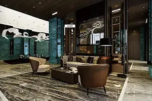 Ikke selvbehandlende marmor PVC/Pet Film Roll